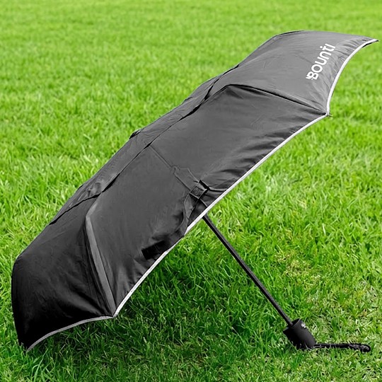 Folding Umbrella: 42 Arc With Silver Trim
