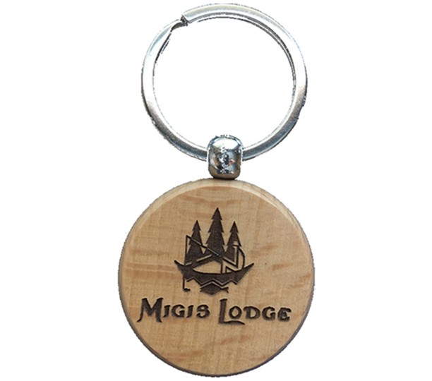 Wood Keychains: Circle