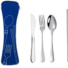 4 Piece Cutlery Utensil Set With Zipper Pouch