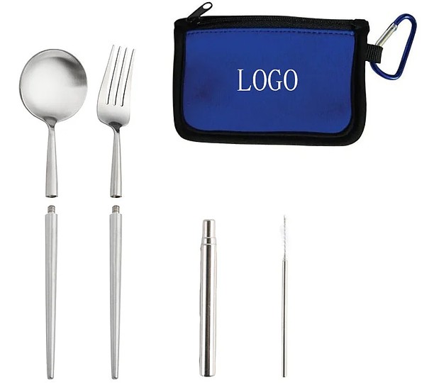 Collapsible Straw and Brush Set
