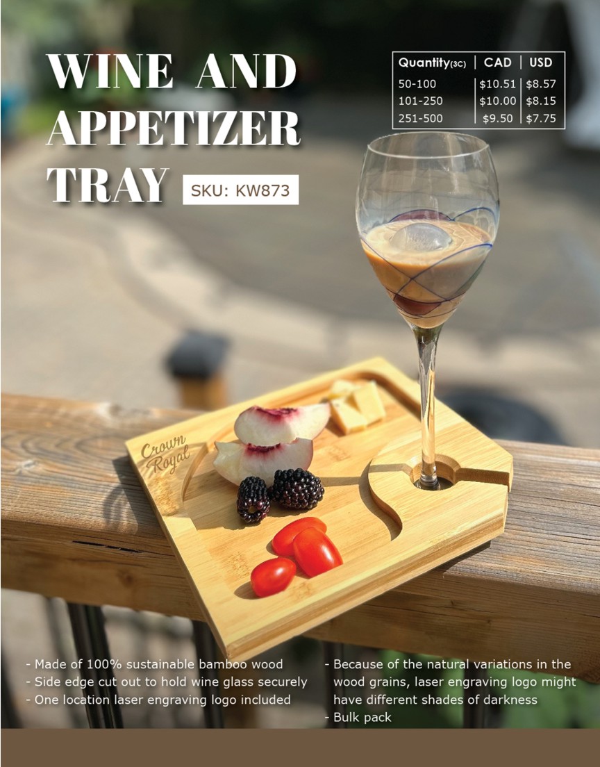 Wine and Appetizer Tray- Delite