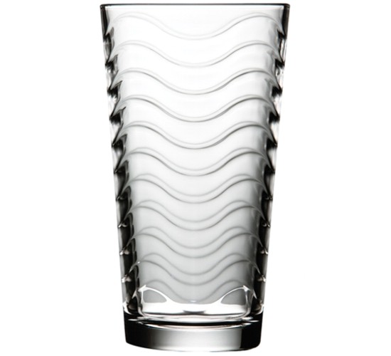 Ripple Cooler 17oz Clear Glass