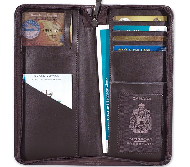 Passport/Ticket Holder with Zippe