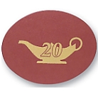 L5662-60-3 - Oval Shaped single coaster brown