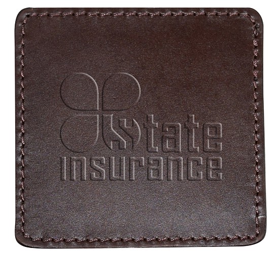 Single Square Leather Coasters