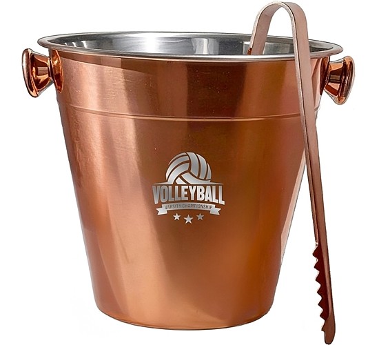 Spirit Mini Ice Bucket with Tongs - Etched