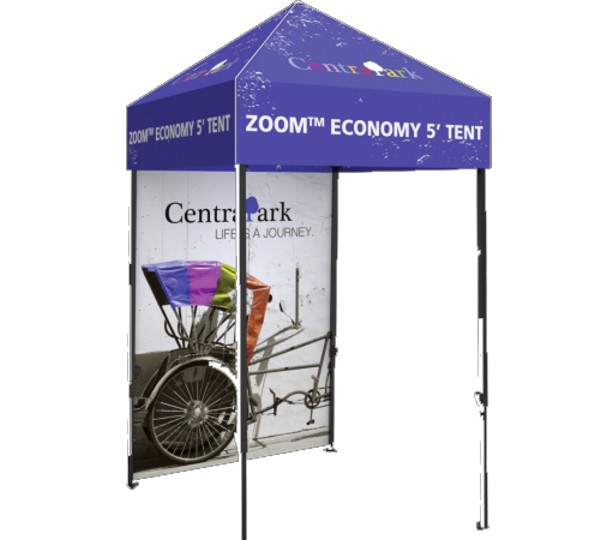 ZM-TNT-FW-G - Zoom™ Economy 5ft Popup Tent Full Wall