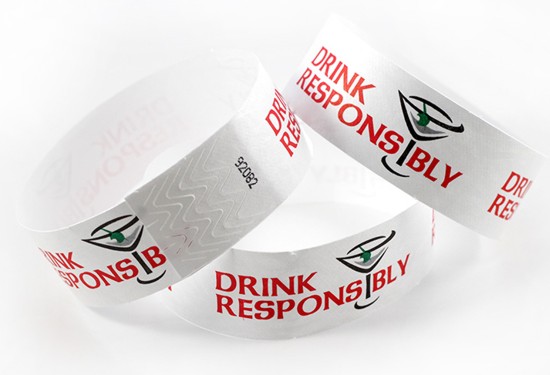 Tyvek® 1" Wristbands for Nightclub and Bar.