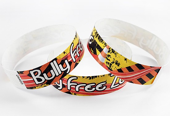 Tyvek ® 3/4? Full Color Wristband (Bully Free Zone)