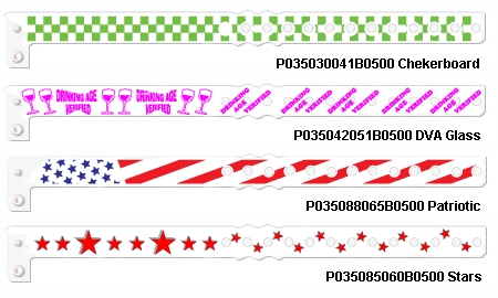 Plastic Straight Wave Patterns Wristbands