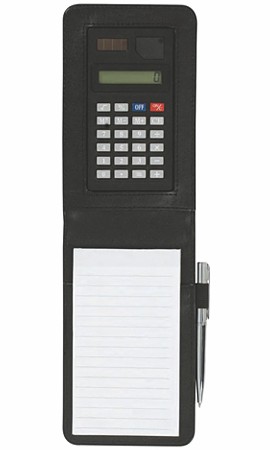 Faux Leather Notebook/ Calculator/ Pen Combination