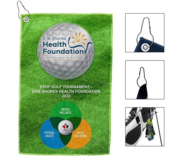 Full Colour Sublimation Recycled Golf Towel - Custom Printed Golf Towels