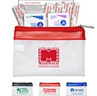 7 Piece First Aid Kit in Colorful Zipper Vinyl Pouch