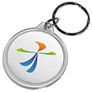 Key Tag Acrylic Round 1-3/8 x 1-3/8 inch