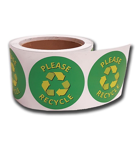 100% Recycled Roll Stickers - PRCC