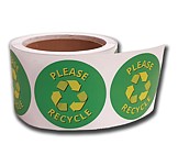 100% Recycled Roll Stickers - PRCC
