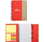 Spiral Notebook With Sticky Notes and Pen