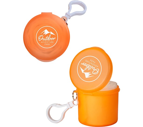 Poncho In Carabiner Case