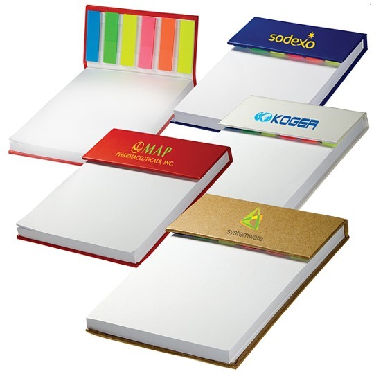 Hard Cover Sticky Flag Jotter Pad custom post it note pads