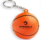 Basketball Shape Stress Ball Keychain