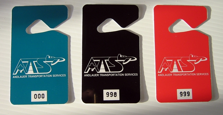 Screen Printed Plastic Parking Tags