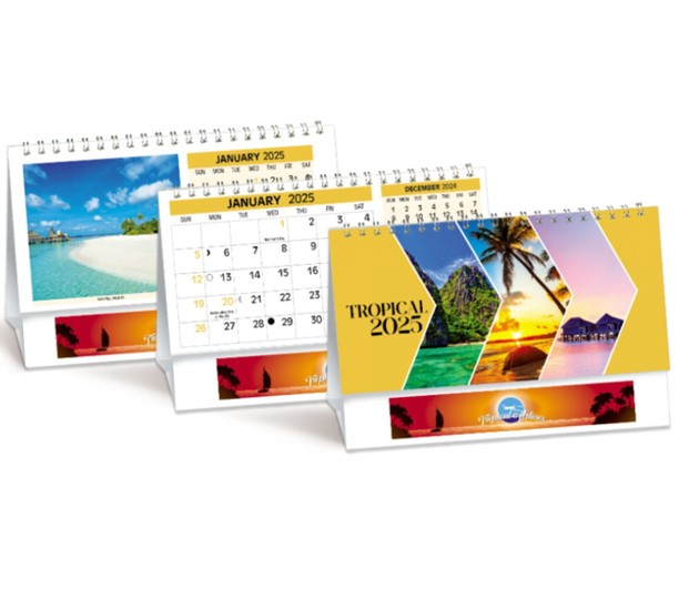 PCA3780 - Tropical - Double View Desk Calendars