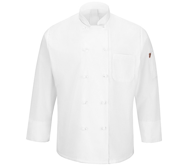 044X - RED KAP® CHEF DESIGNS® Ten Knot Button Chef Coat