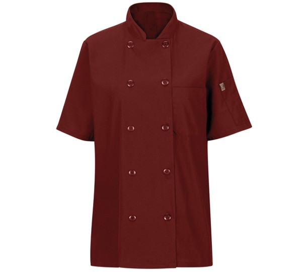 045X - RED KAP® CHEF DESIGNS® Ladies' Short Sleeve Chef Coat