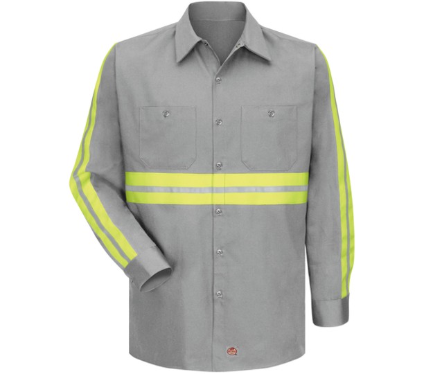 SC30EN - RED KAP® Long Sleeve Enhanced Visibility Cotton Work Shirt