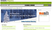 Ontario Registry Web Page
