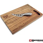Swissmar&REG; Acacia Cutting Board & Cheese Knife Set