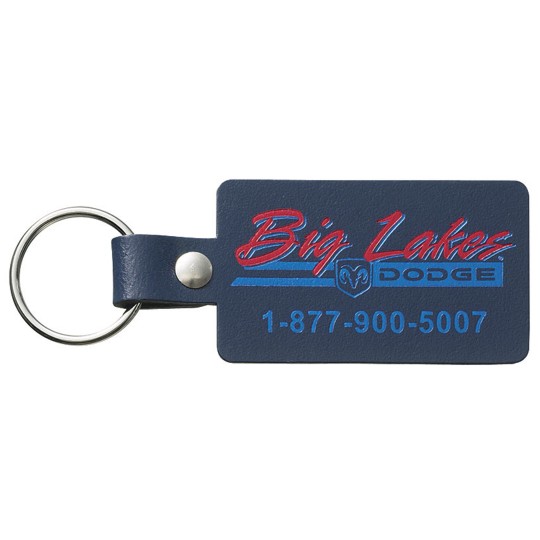 35-E - Bonded Leather Riveted Key Tag