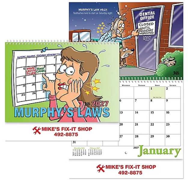 Murphys Law Spiral Wall Calendar