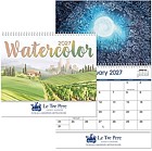 Watercolor Spiral Wall Calendar