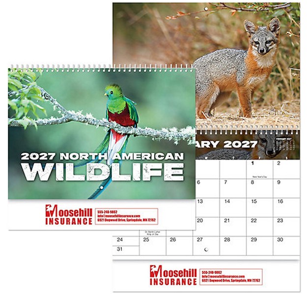 North America Wildlife Spiral Wall Calendar