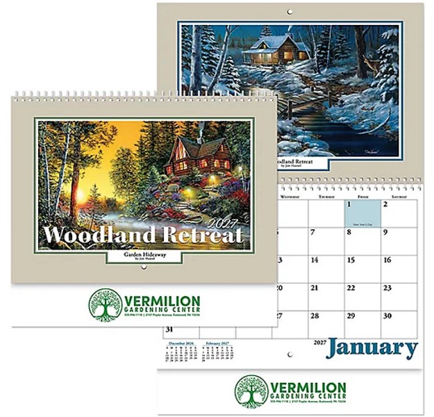 Woodland Retreat Spiral Wall Calendar