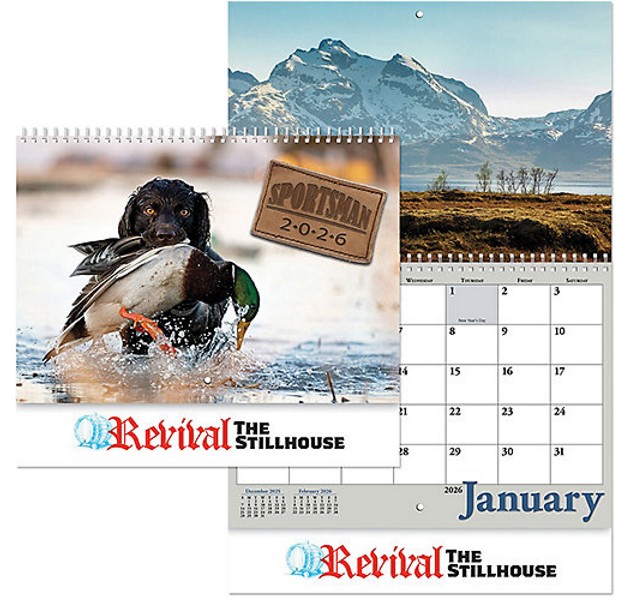 Full Color Sportsman Spiral Wall Calendar