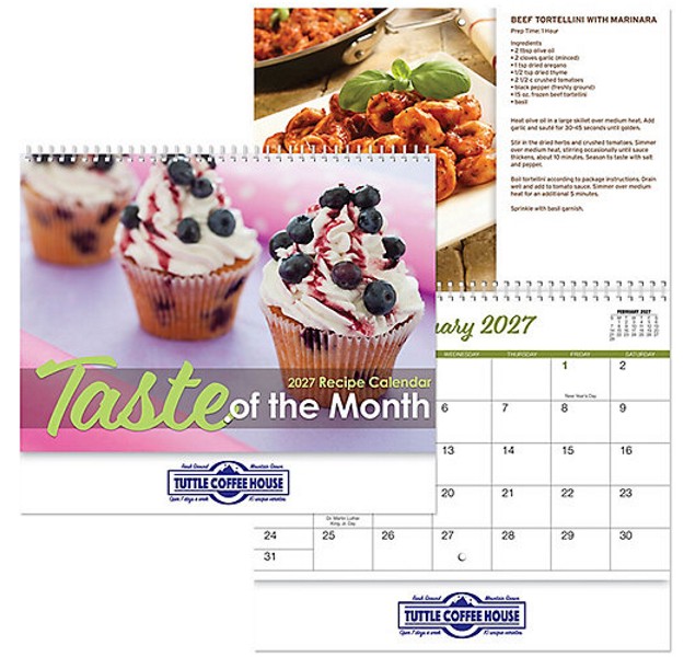 Taste Of The Month Spiral Wall Calendar
