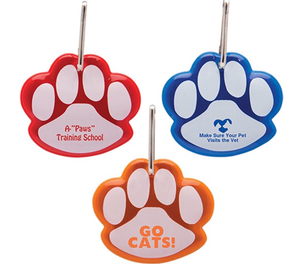 1898 - Paw Shaped Reflective Collar Tag