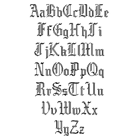 Engraving Font Old English Style