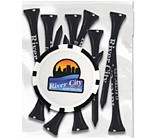 10-2 3/4 inches Tees/1 Poker Chip/1 Divot Tool