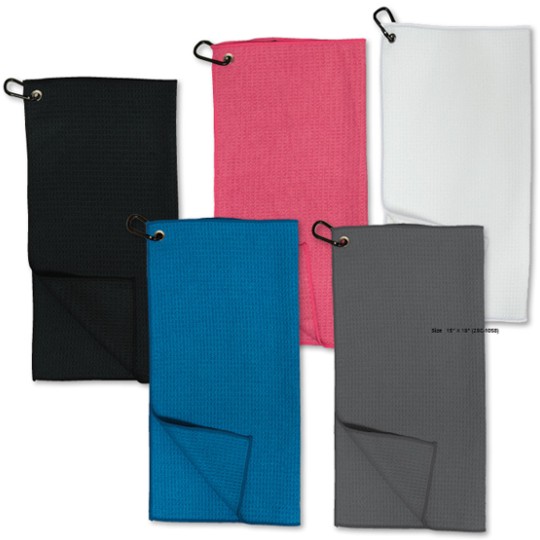 MICROFIBRE Waffle Golf Towel - Plain