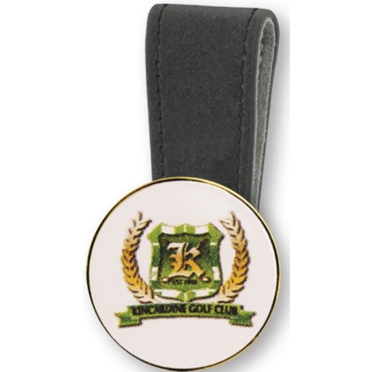 Leather Look Pocket Clip Domed Marker